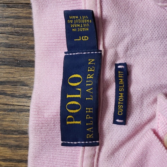 Polo Ralph Lauren Custom Slim Fit Pink LG - Picture 3 of 11